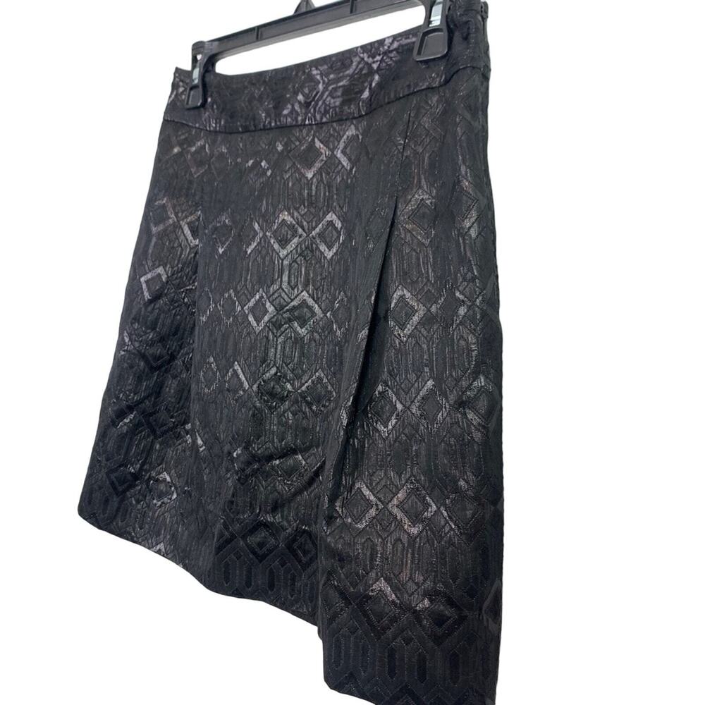 Tory Burch Womens Siri Short Whimsigoth Witchy Shiny Pleated Black Skirt sz 6 - Picture 11 of 16